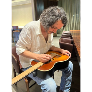 Max Gomez autographed vintage Recording King Dirty 30 guitar.